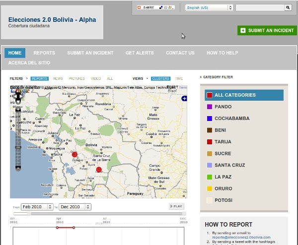Elecciones 2.0 Bolivia Ushahidi